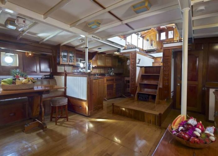 Classic Sailing Yacht Sunshine Companionway