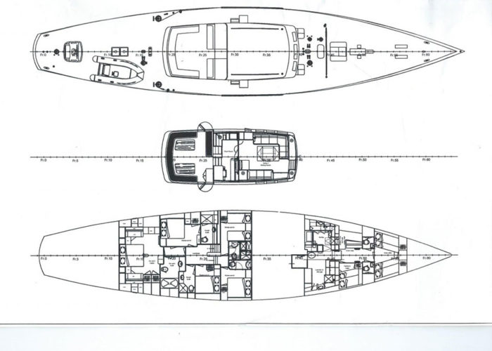 Classic Sailing Yacht Tiziana Deck Plans