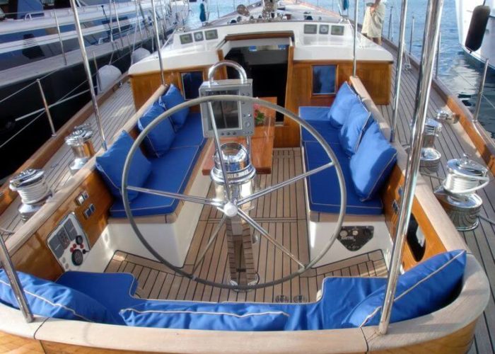 Classic Sailing Yacht Aurelius Cockpit