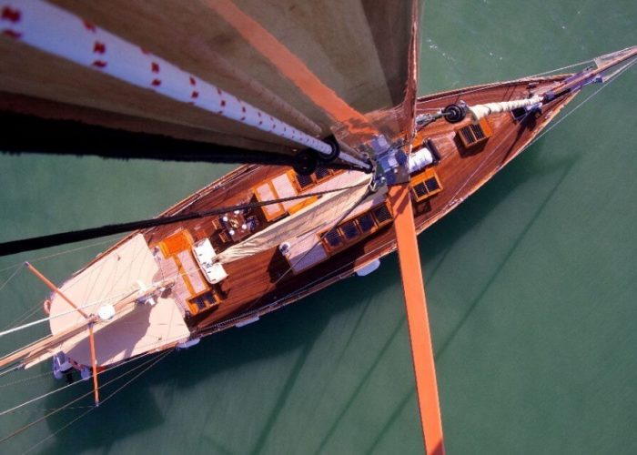 Classic Sailing Yacht Aventure Aerial