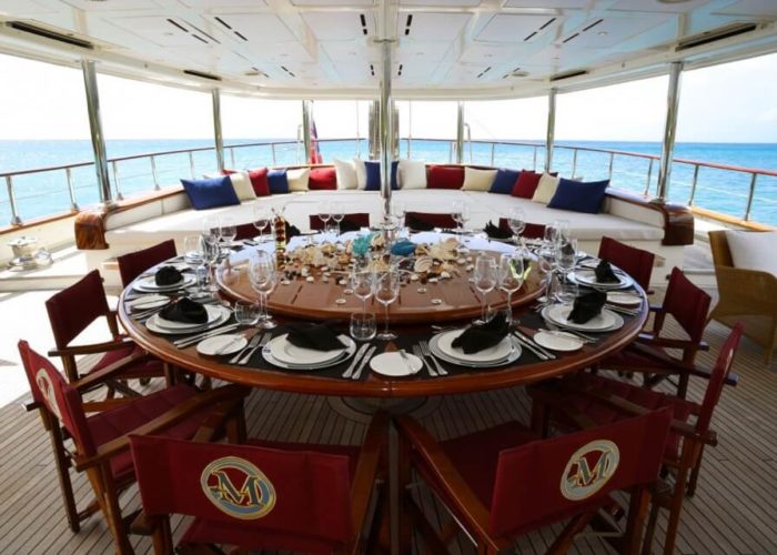 Classic Sailing Yacht Montigne Alfresco Dining
