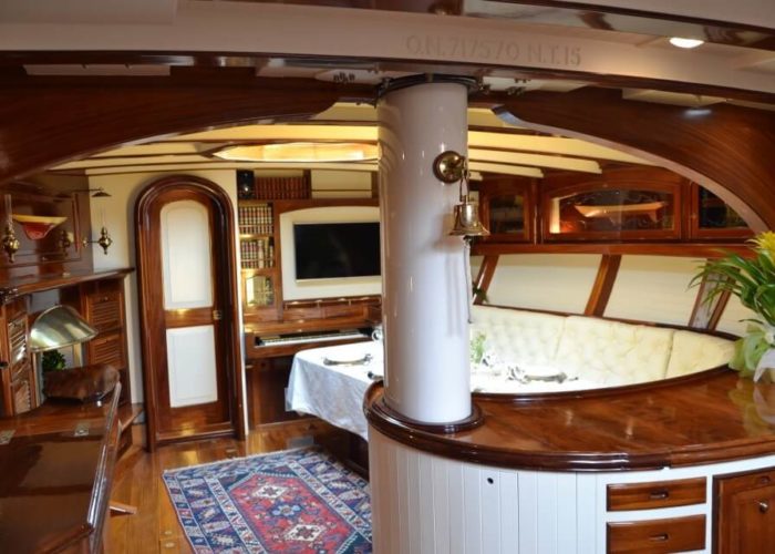 Classic Sailing Yacht Whitefin Saloon