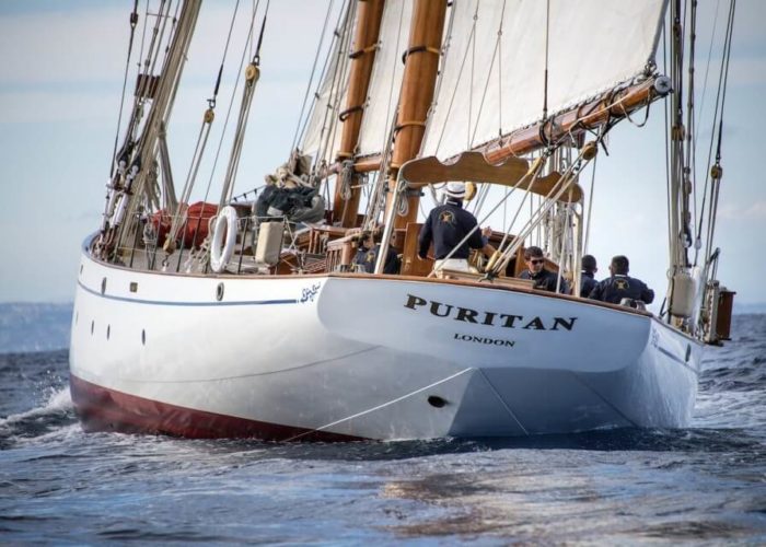 Classic Sailing Yacht Puritan Stern