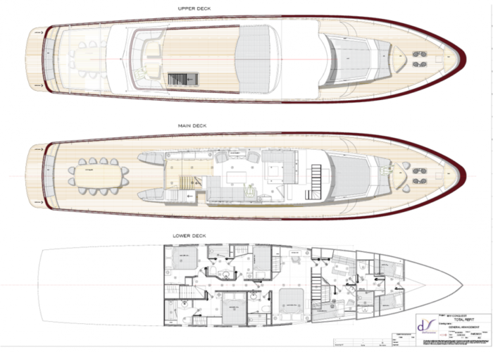 motor yacht Conquest layout