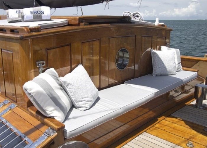 Classic Sailing Yacht Eros Seating On Deck