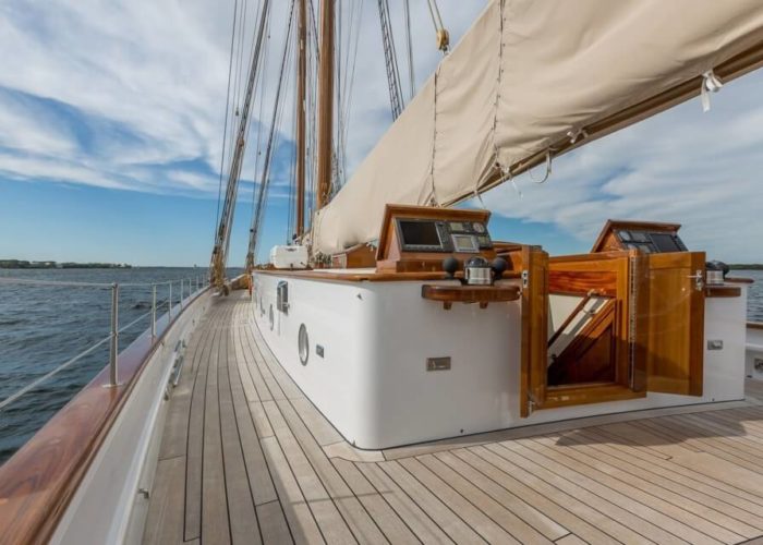 Classic Sailing Yacht Columbia On Deck