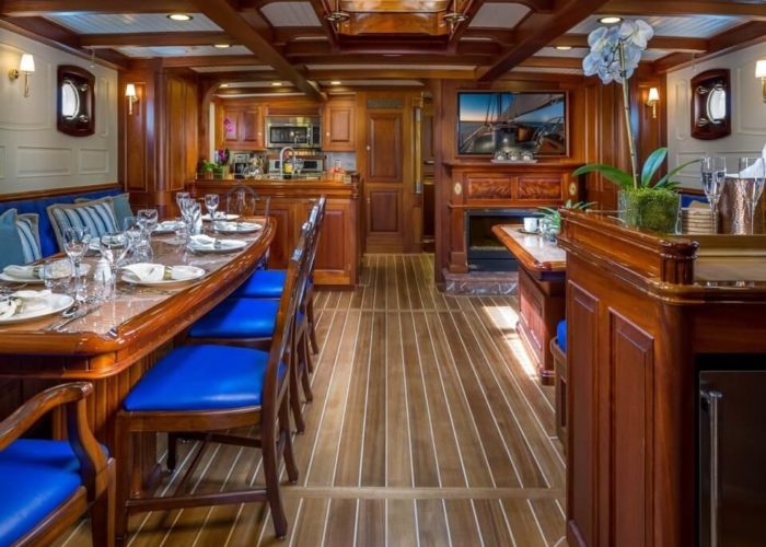 Classic Sailing Yacht Columbia Saloon