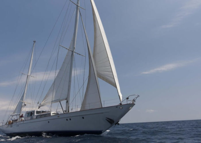 Classic Sailing Yacht Lamadine Under Sail